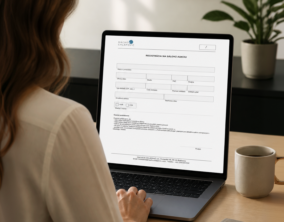 Registrace na online aukční platformě