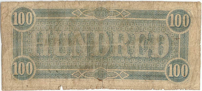 100 Dolár 1864 - revers
