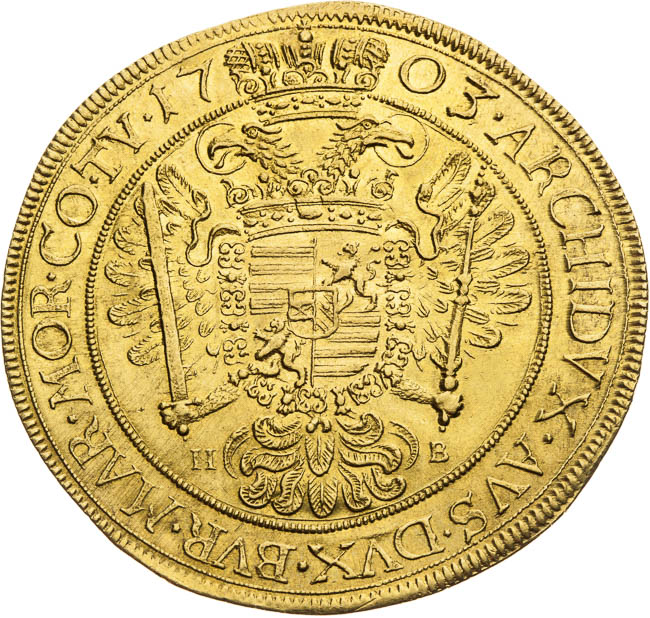 4 Dukát 1703 - revers