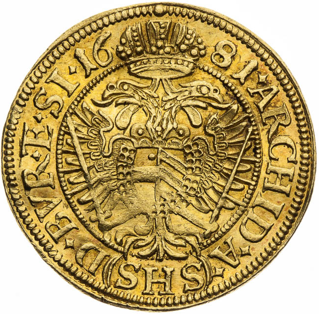 Dukát 1681 - revers
