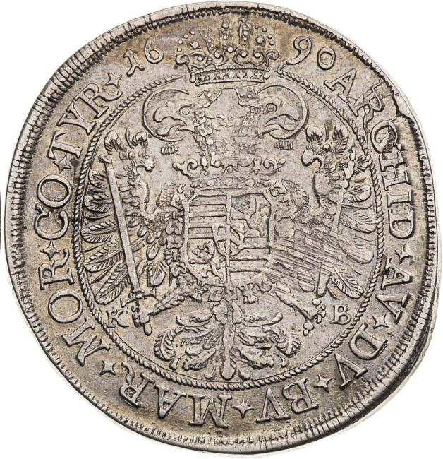 1/2 Thaler 1690 - back
