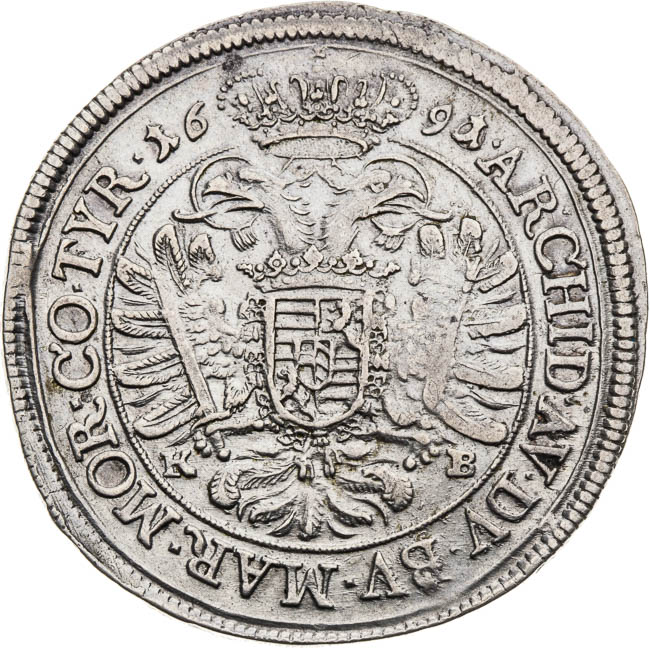 1/2 Thaler 1691 - back