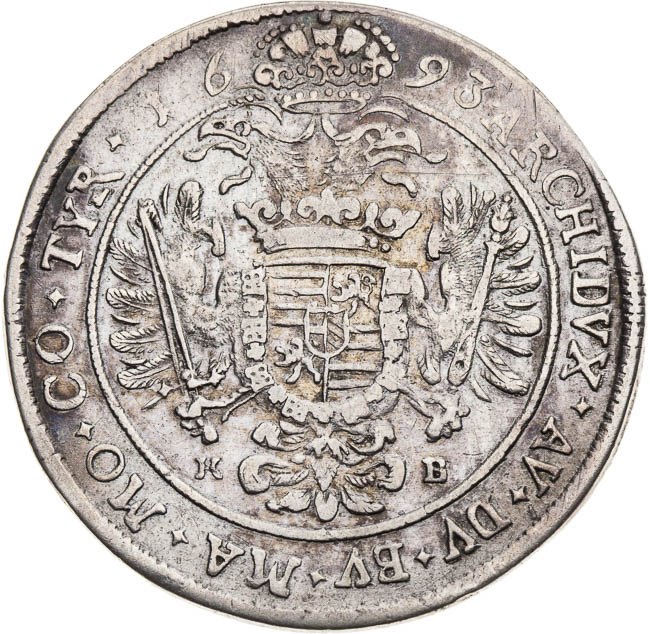 1/4 Thaler 1693 - back