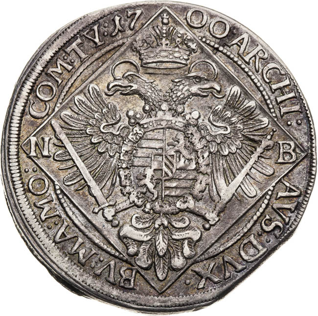 1/4 Thaler 1700 - back