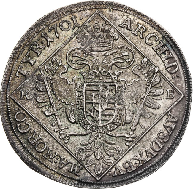 1/4 Thaler 1701 - back