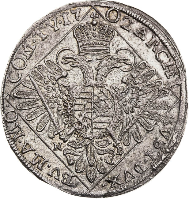 1/4 Thaler 1702 - back