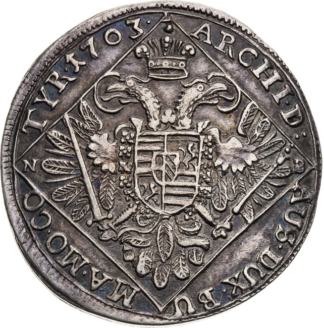 1/4 Thaler 1703 - back