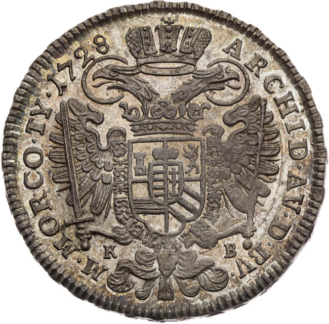 1/2 Thaler 1728 - back