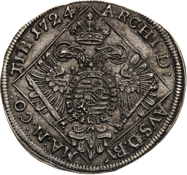 1/4 Thaler 1724 - back