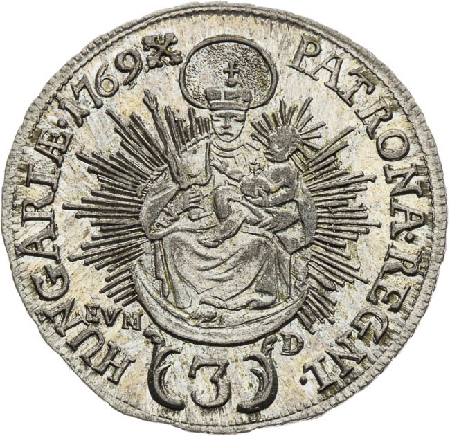 3 Kreutzer 1769 - back