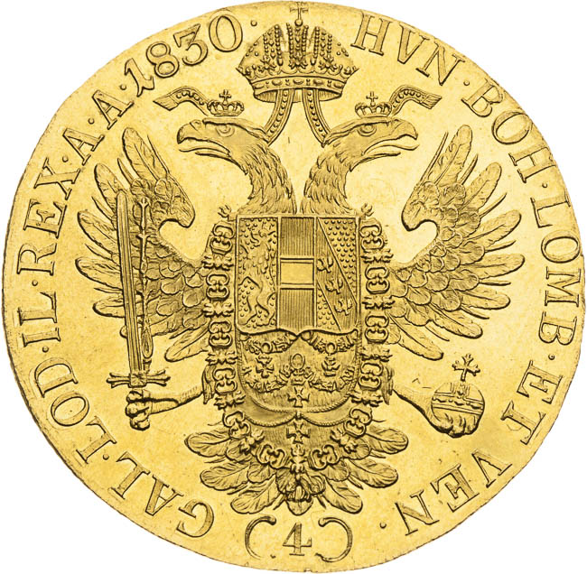 4 Ducats 1830 - back