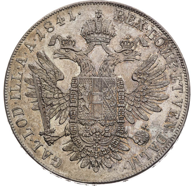 Thaler 1841 - back