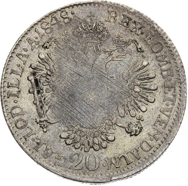 20 Kreutzer 1848 - back