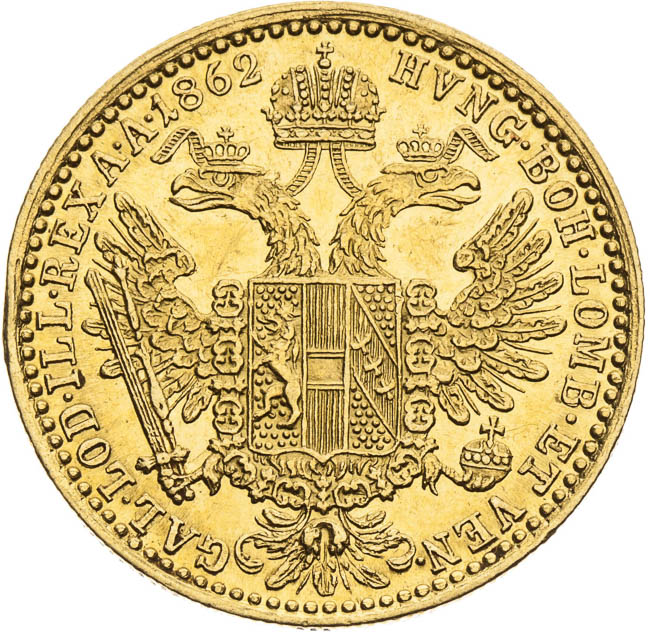 Ducat 1862 - back