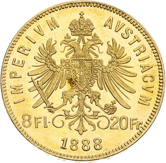 8 Gulden 1888 - back