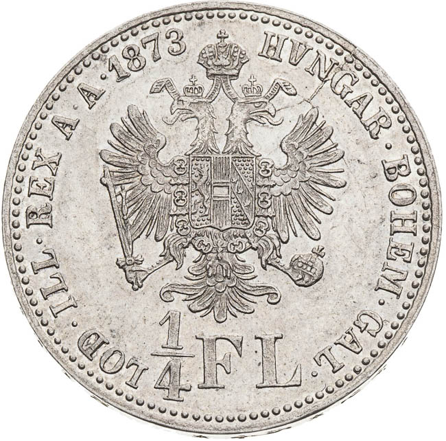 1/4 Gulden 1873 - back