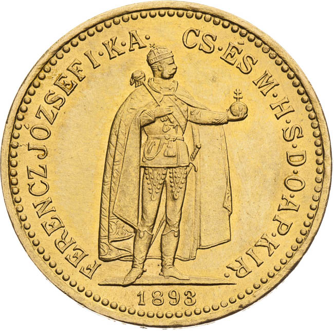 10 Corona 1893 - front