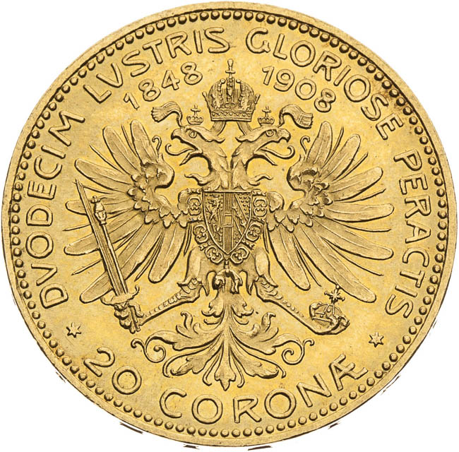20 Corona 1908 - back