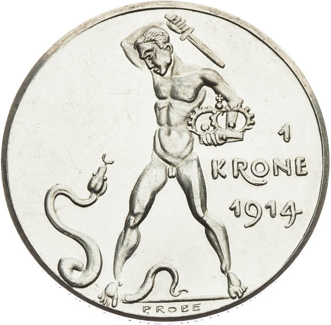 1 Crown 1914 - back