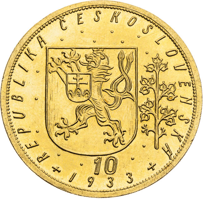 10 Ducats 1933 - front