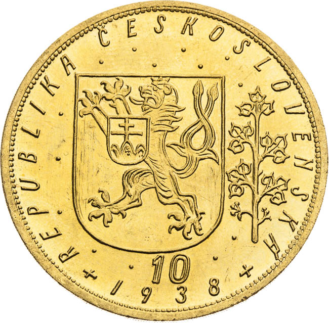 10 Ducats 1938 - front