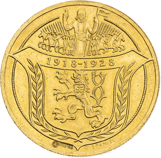 Gold Medal of 4 Ducats 1928 - front