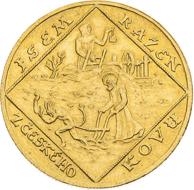 Gold Medal of 4 Ducats 1928 - back