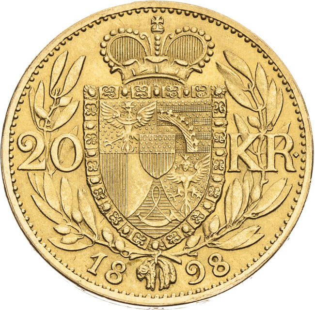 20 Koruna 1898 - revers