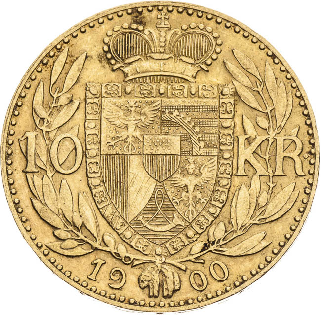10 Koruna 1900 - revers