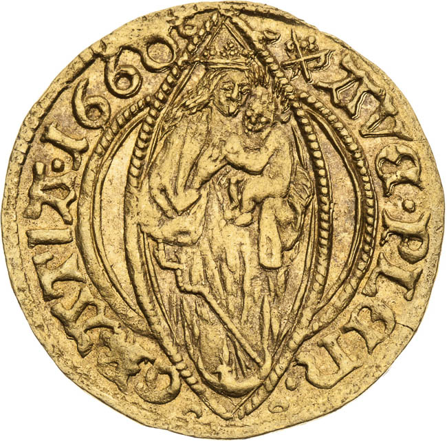 Dukát 1660 - revers