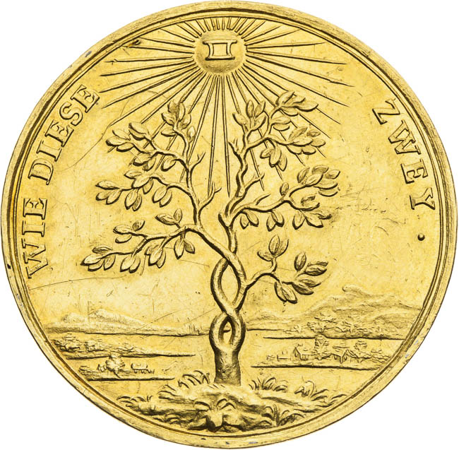 Zlatá medaile b.l. - revers