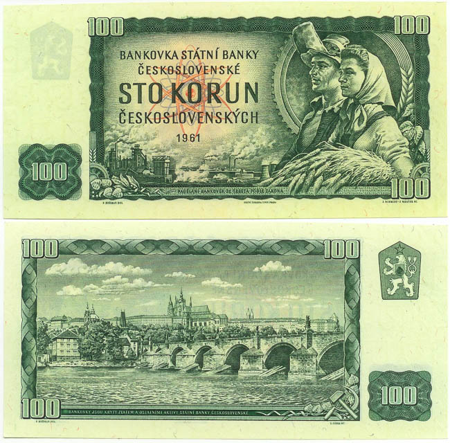 100 Kčs 1961 - avers