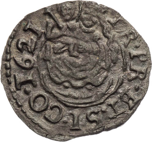 Denár 1621 - revers