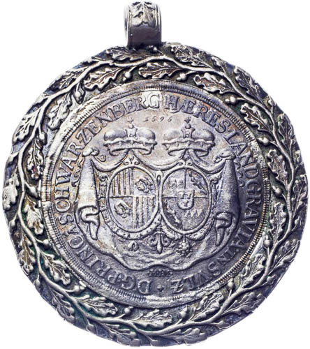 Tolar 1696 (vsazený v šperku) - revers