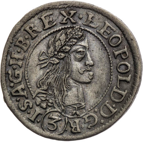 3 Krejcar 1667 - avers