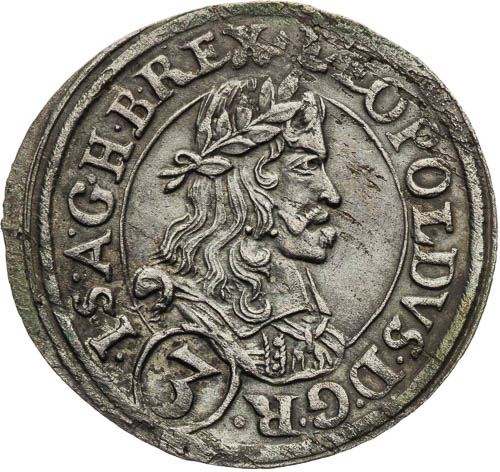 3 Krejcar 1668 - avers