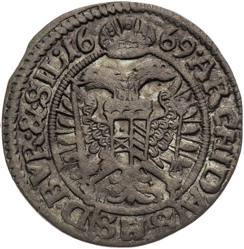 3 Krejcar 1669 - revers