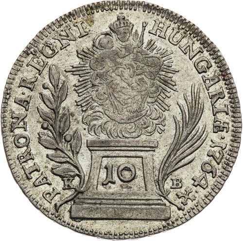 10 Kreutzer 1764 - back