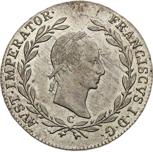 20 Krejcar 1830 - avers