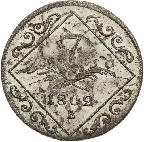 7 Krejcar 1802 - revers