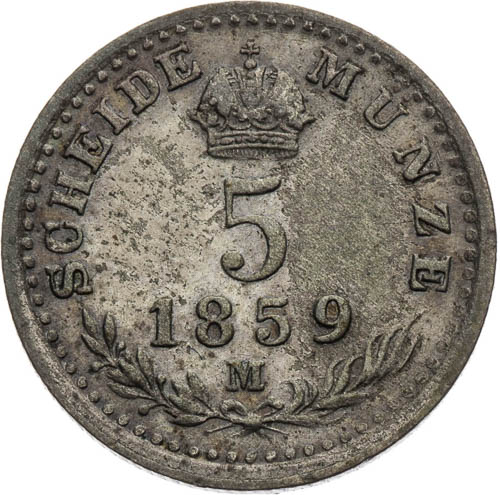 5 Krejcar 1859 - revers