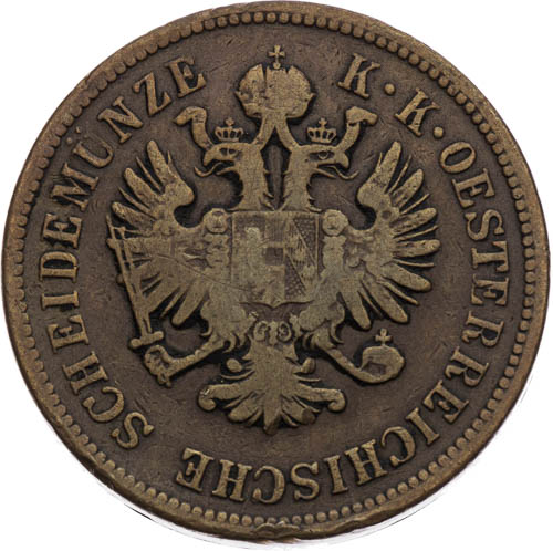 4 Krejcar 1864 (šroubovací) - avers