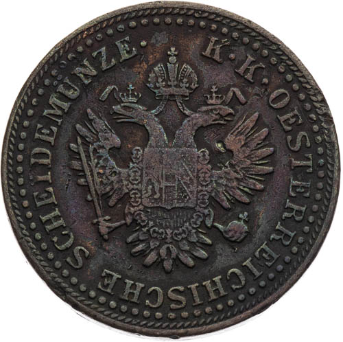2 Krejcar 1851 - avers