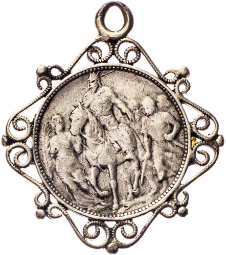 Přívěšek z miléniové koruny 1896 - revers