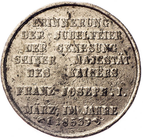 Medaile 1853 - revers