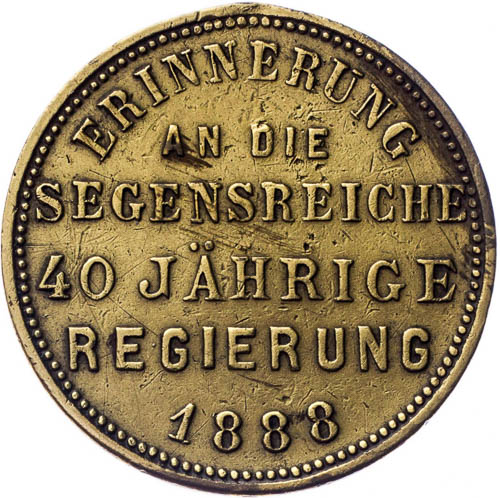 Medaile 1888 - revers