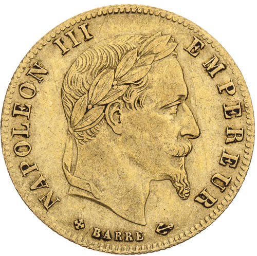 5 Frank 1865 - avers