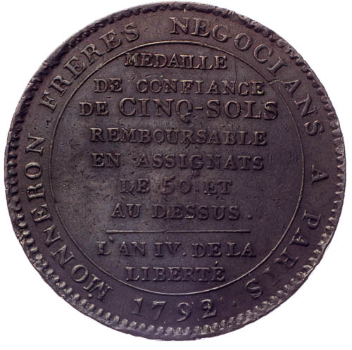Medaile 1792 - revers