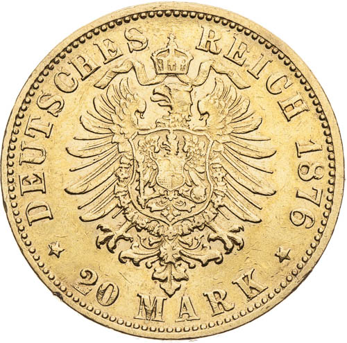 20 Mark 1876 - back