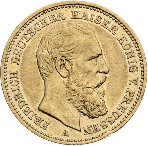 20 Mark 1888 - front